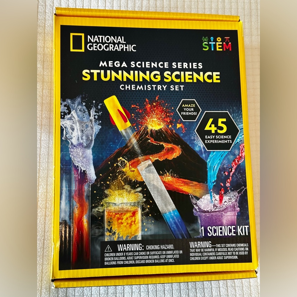 National Geographic STEM Mega Science Series Stunning Science Chemistry Set New